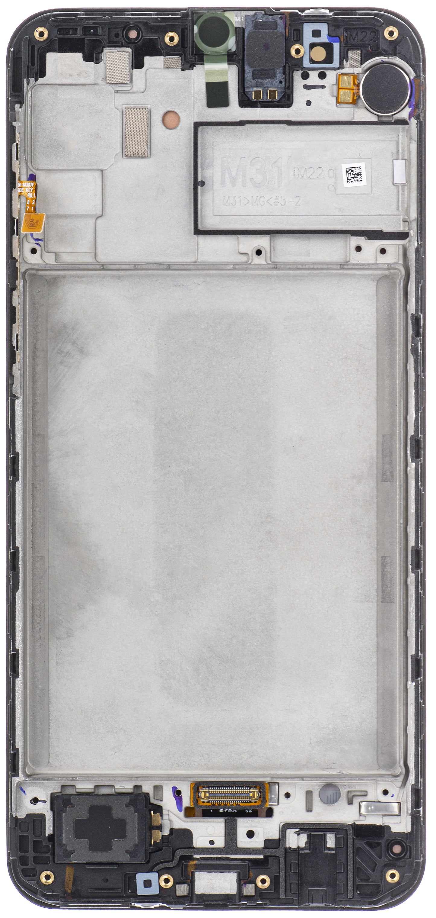 Display med berøringsskjerm Samsung Galaxy M31 M315, med ramme, svart, Service Pack GH82-22405A