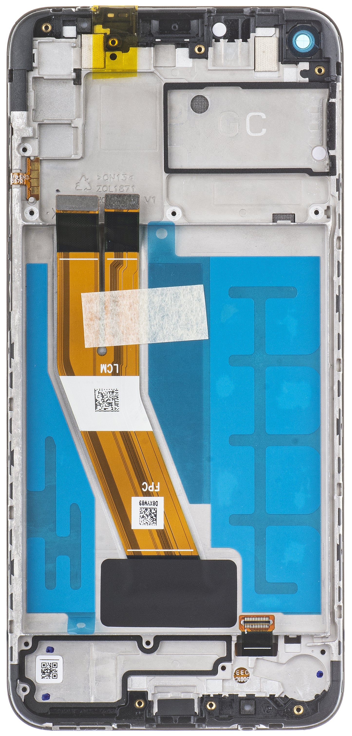 Samsung Galaxy A11 A115 berøringsskjerm med ramme, svart, Service Pack GH81-18760A