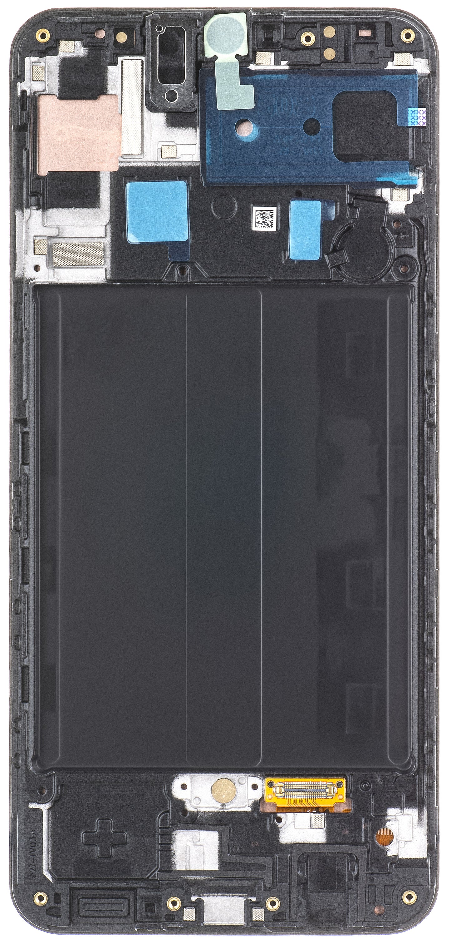 Berøringsskjerm Samsung Galaxy Galaxy A50s A507, med ramme, svart, servicepakke GH82-2111193A