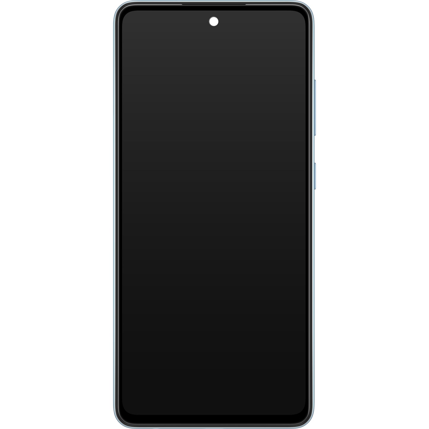 Berøringsskjerm Samsung Galaxy A52 5G A526 / A52 A525, med ramme, blå, servicepakke GH82-2555524B