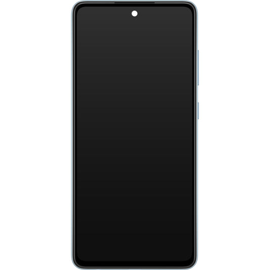 Berøringsskjerm Samsung Galaxy A52 5G A526 / A52 A525, med ramme, blå, servicepakke GH82-2555524B