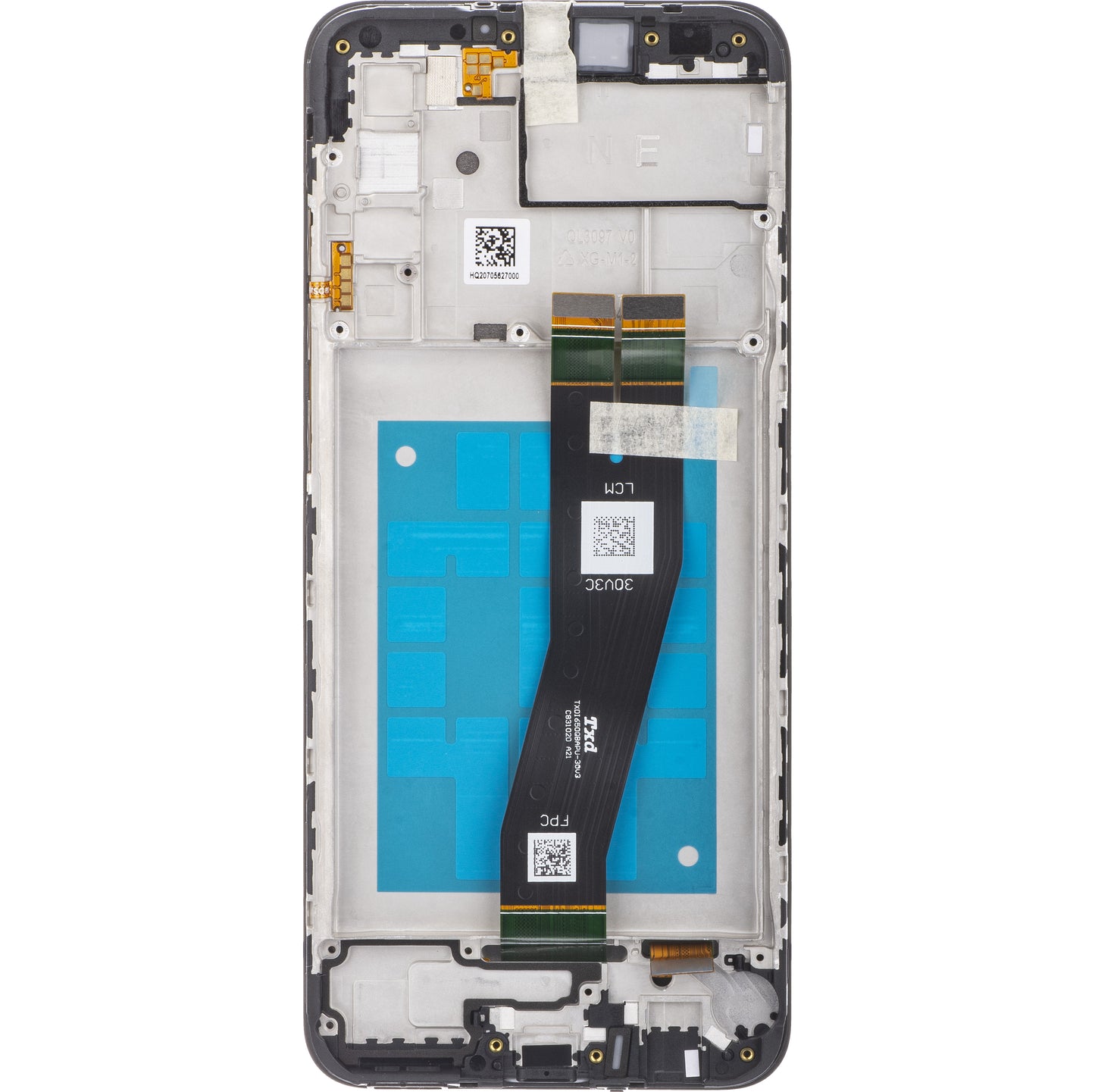 Berøringsskjerm Samsung Galaxy Galaxy A02s A025G, med ramme, svart, Service Pack GH81-20181A