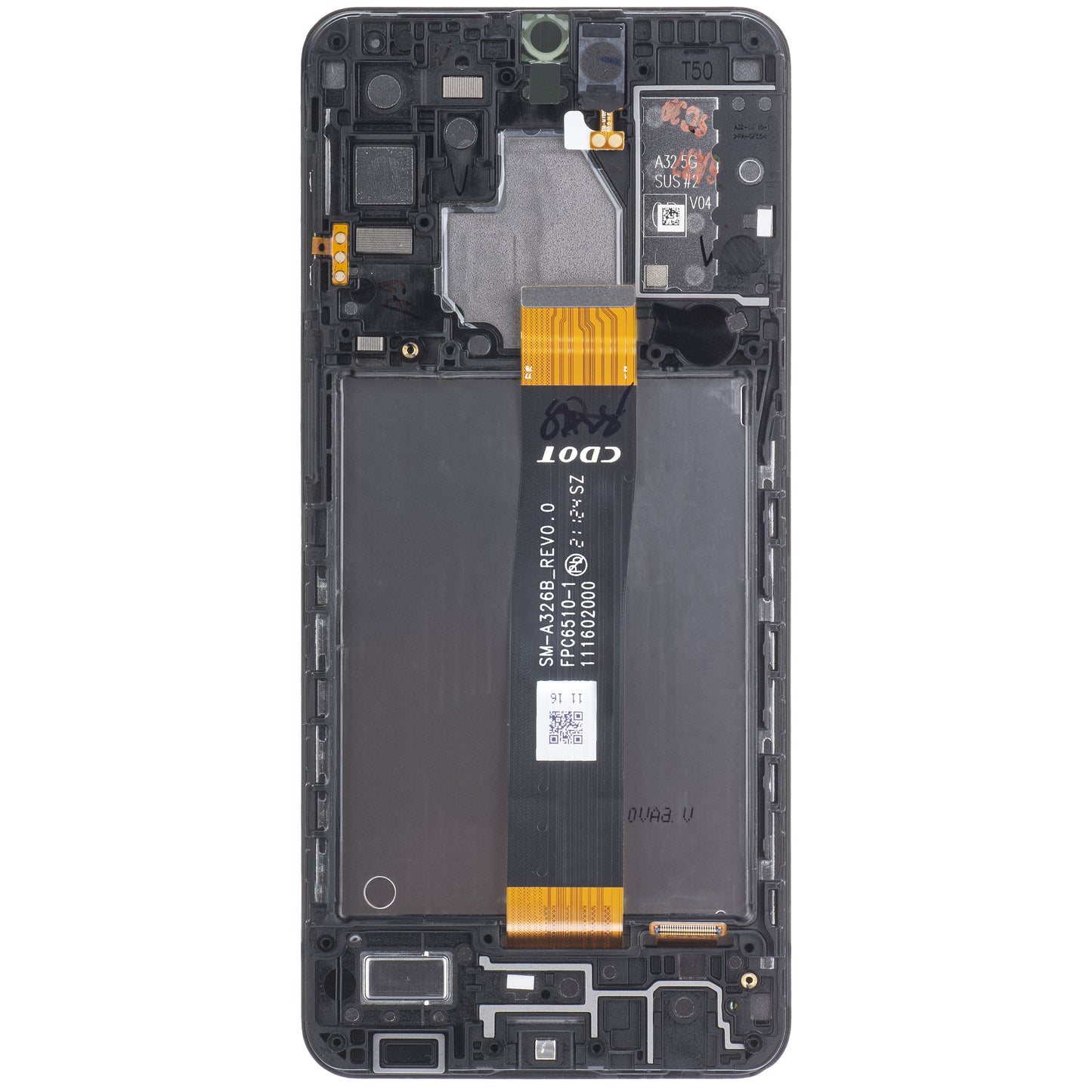 Berøringsskjerm Samsung Galaxy A32 5G A326, med ramme, svart, Service Pack GH82-25121A