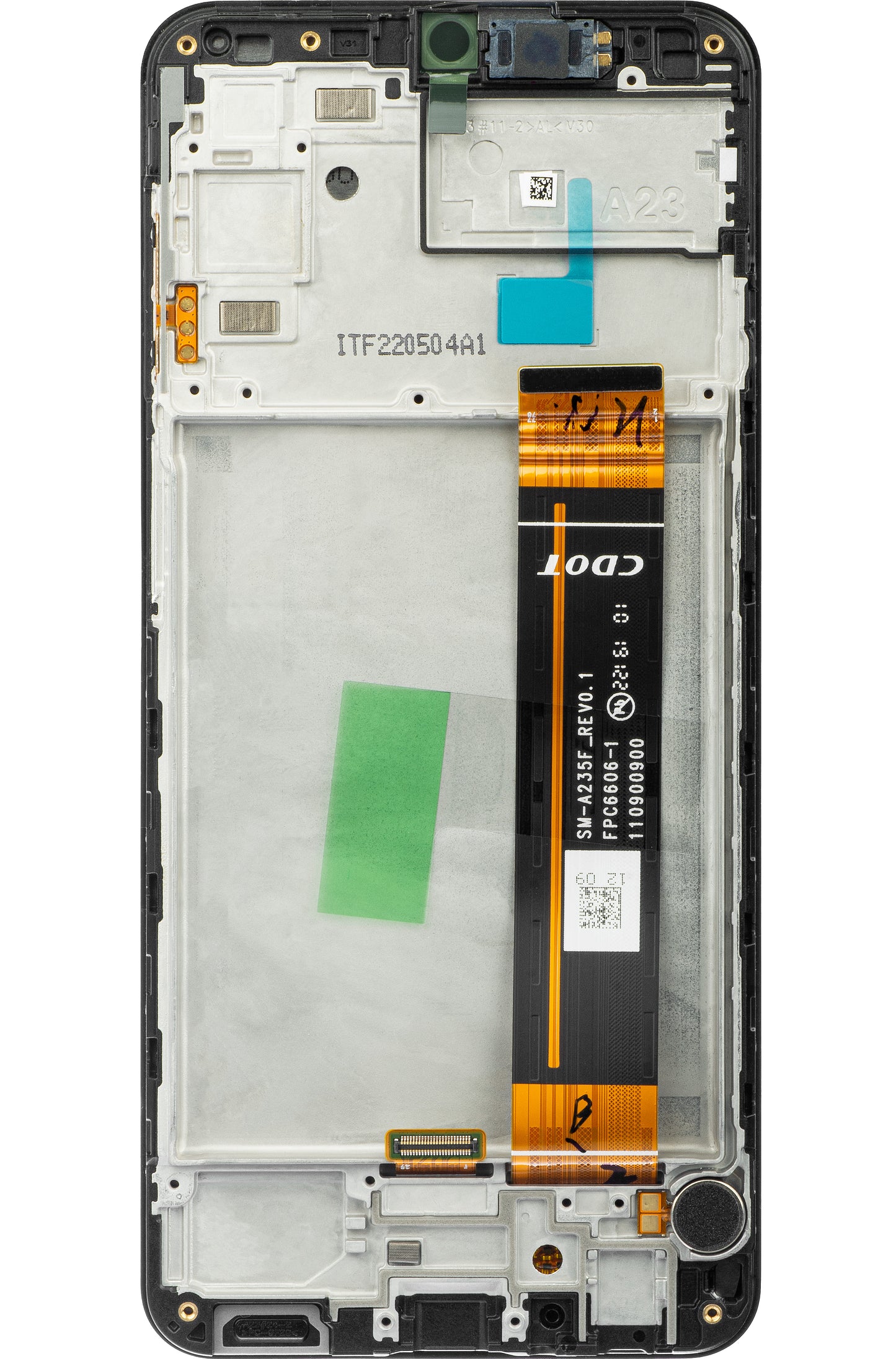 Samsung Galaxy Galaxy A23 A235 berøringsskjerm med ramme, svart, servicepakke GH82-28563A