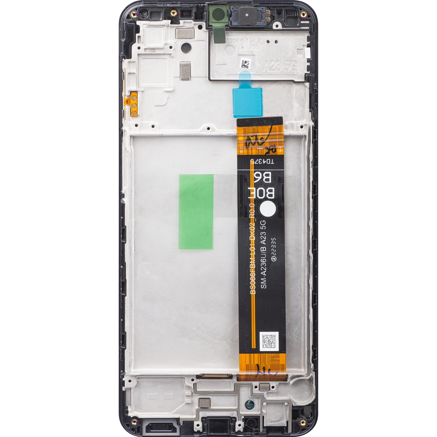 Samsung Galaxy Galaxy A23 5G A236 berøringsskjerm med ramme, svart, servicepakke GH82-29734A