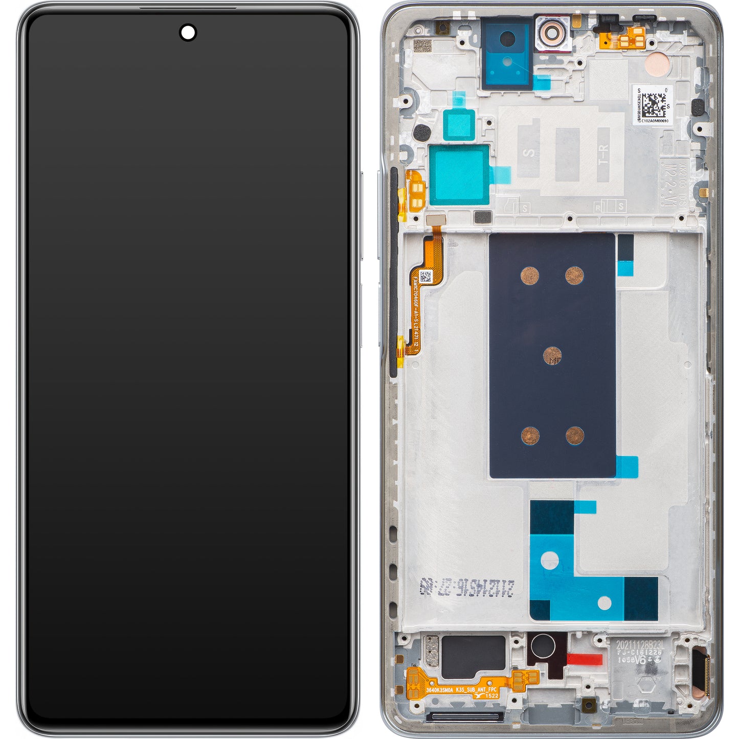 Xiaomi 11T berøringsskjerm, med ramme, meteorittgrå, servicepakke 560004K1111R00