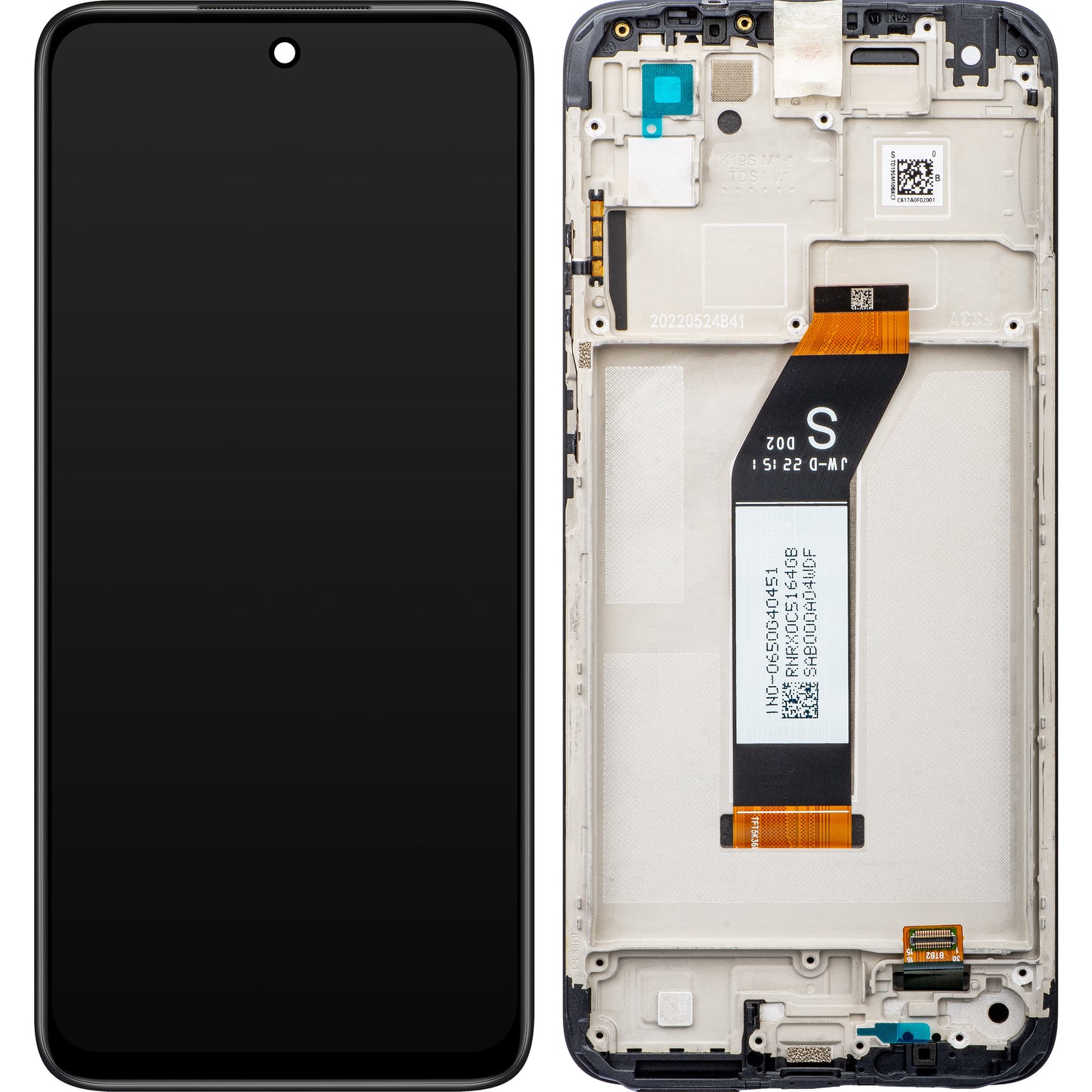 Xiaomi Redmi Redmi 10 2022 berøringsskjerm, med ramme, grå (karbongrå), servicepakke 560001K19S00