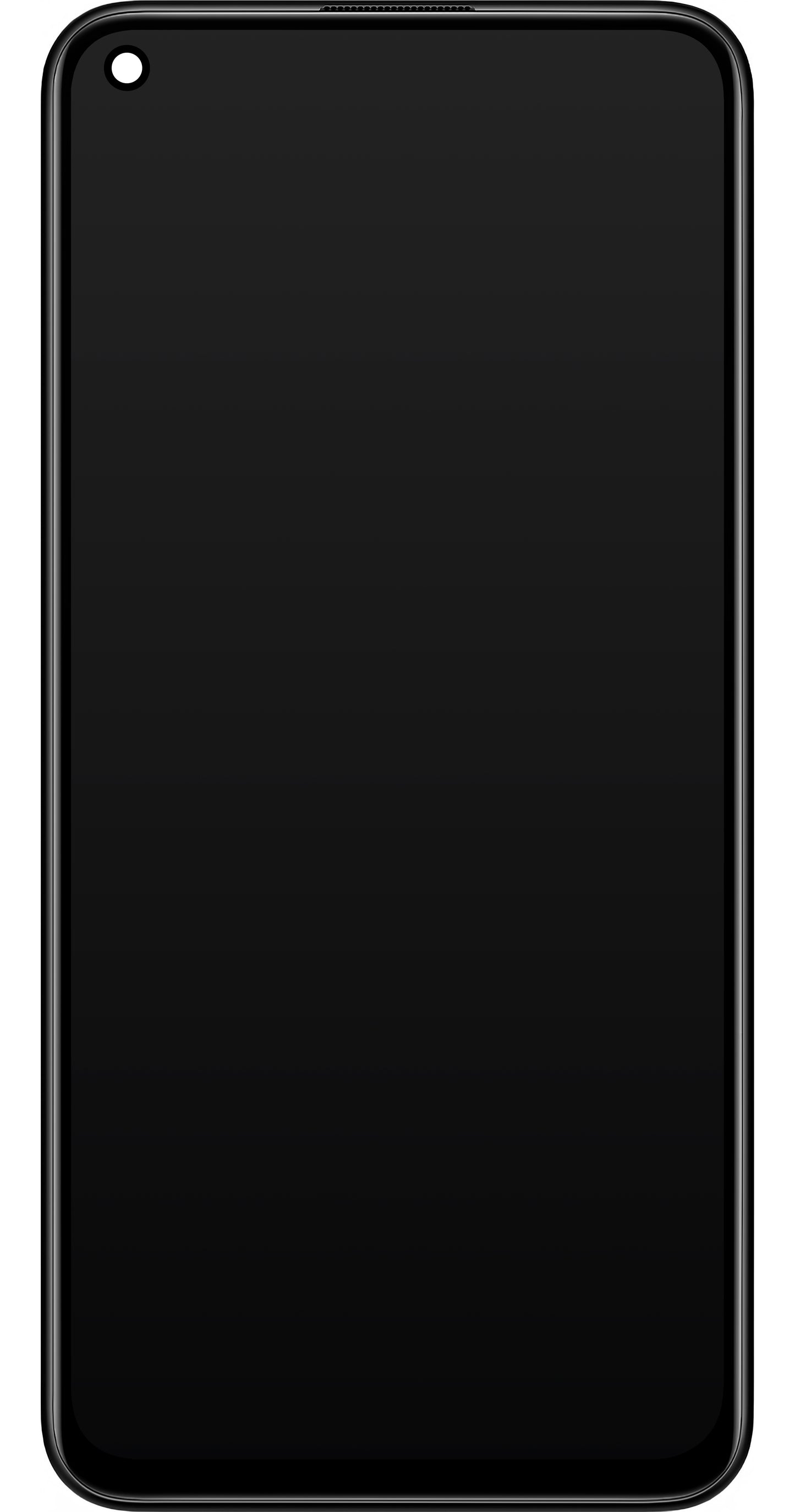 Berøringsskjerm Xiaomi Redmi Note 9 5G / Redmi Note 9T 5G, med ramme, svart, Servicepakke 5600030J2200