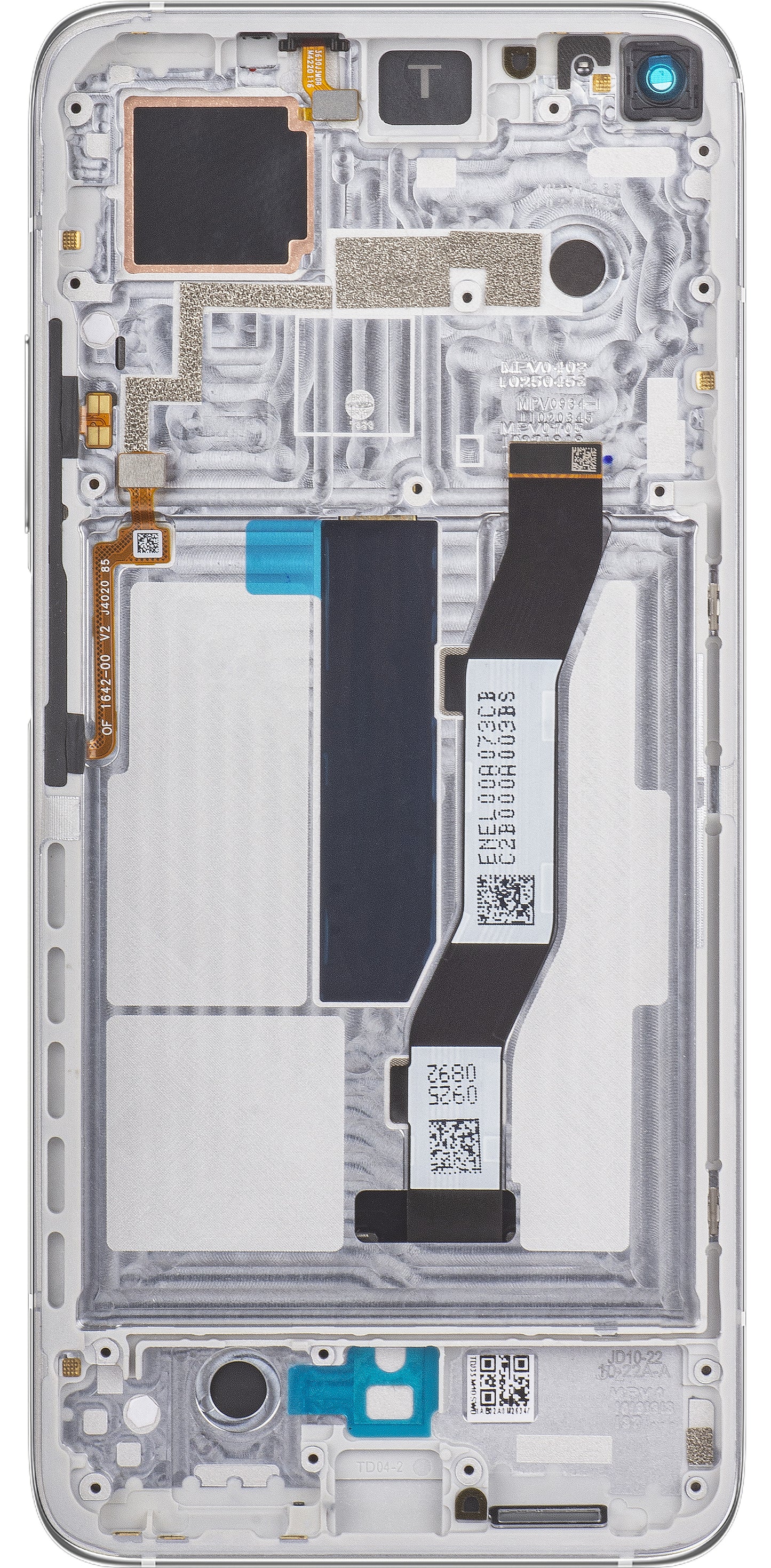 Xiaomi Redmi Redmi K30S / 10T 5G / 10T Pro 5G berøringsskjerm med ramme, sølv, servicepakke 5600040J3S00