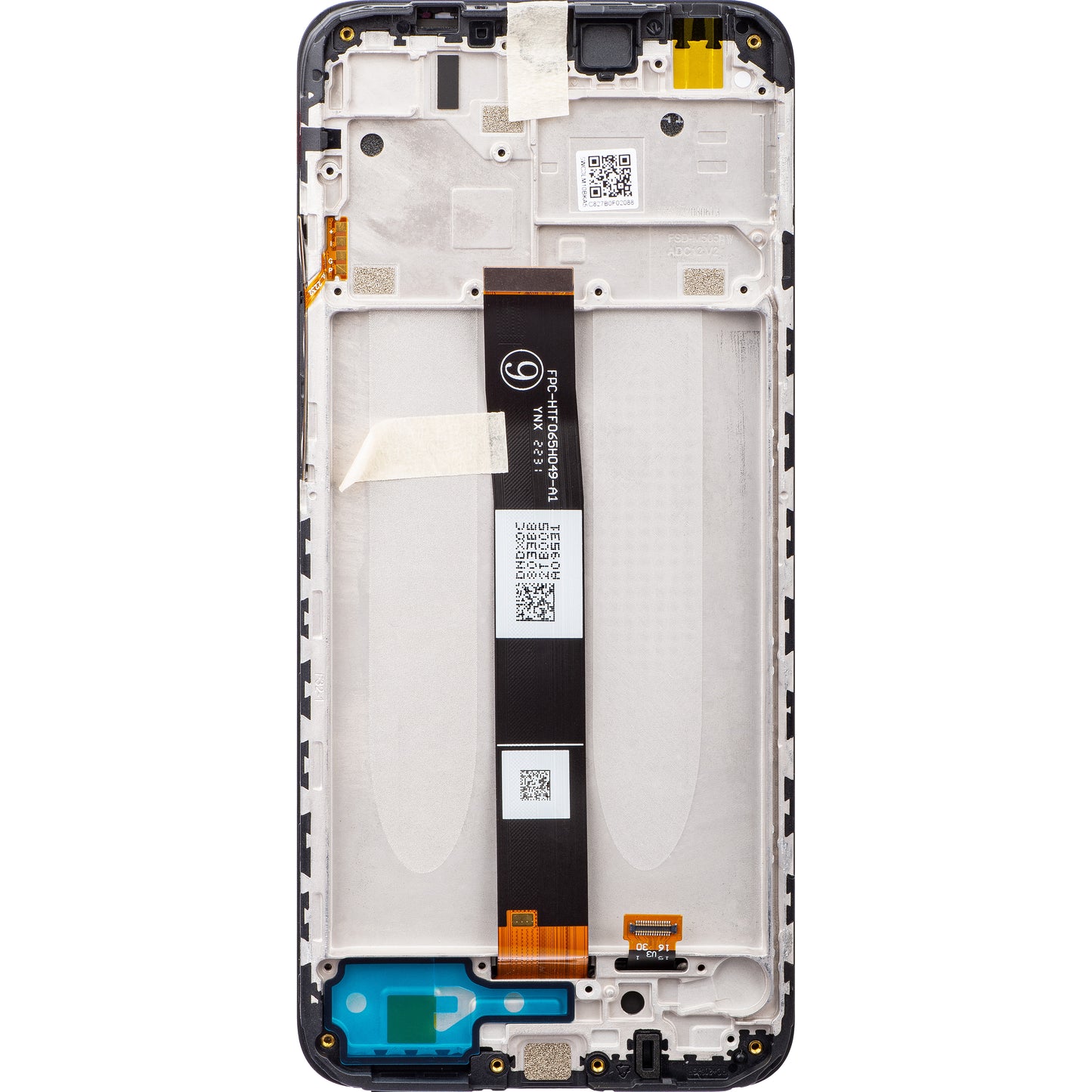 Xiaomi Redmi Redmi 9C NFC / 9C / 9A berøringsskjerm med ramme, svart, servicepakke 5600070C3L00