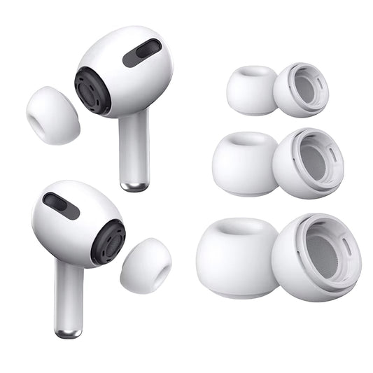 Tech-Protect ørepropper for Apple AirPods Pro Series, størrelse S/M/L, hvit
