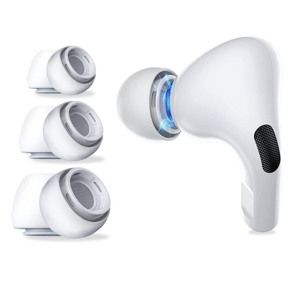 Techsuit ET1 propper for Apple AirPods Pro Series, Størrelse XS / S / L, Hvite