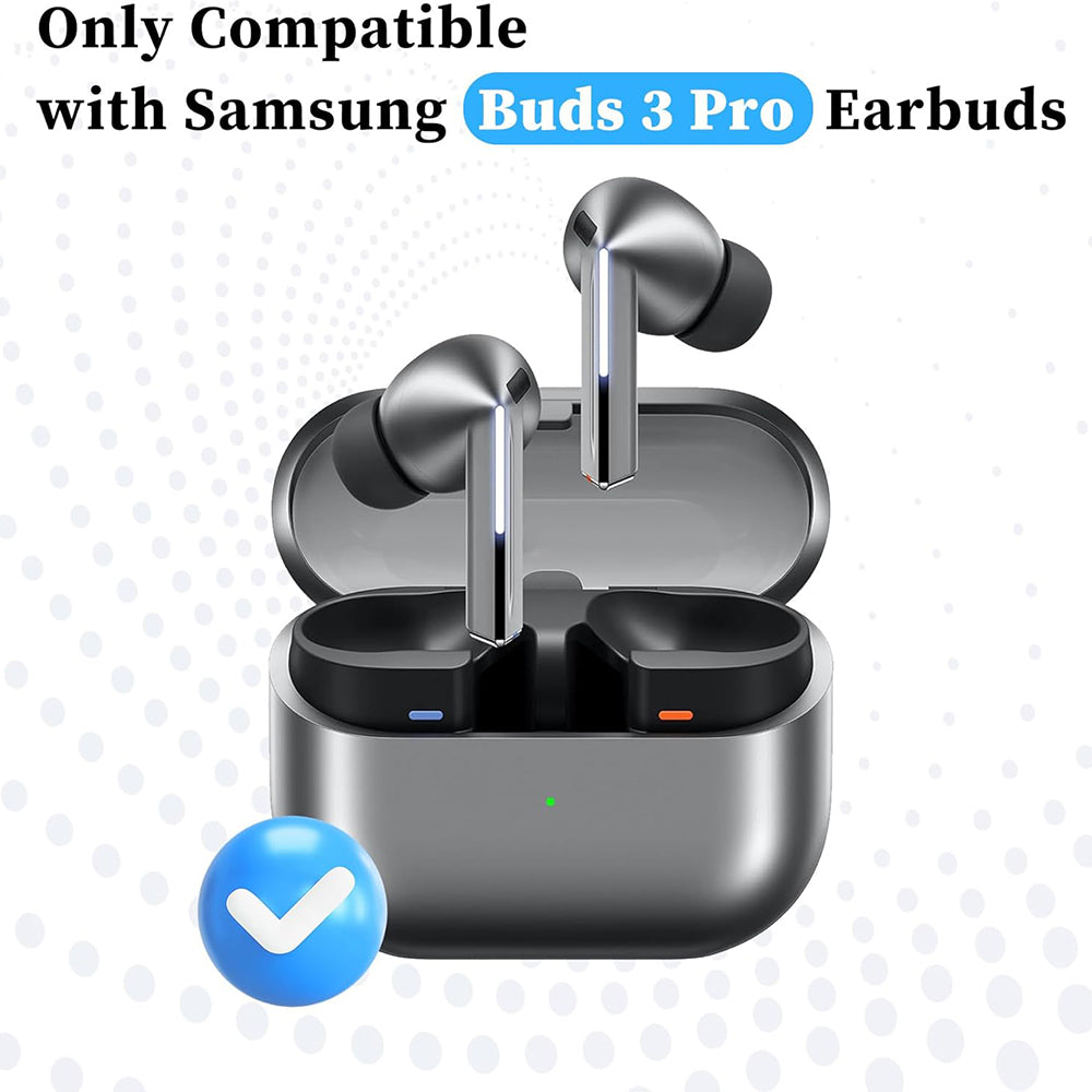 Techsuit ET3 propper for Samsung Galaxy Buds3 Pro, Størrelse S / M / L, Svarte