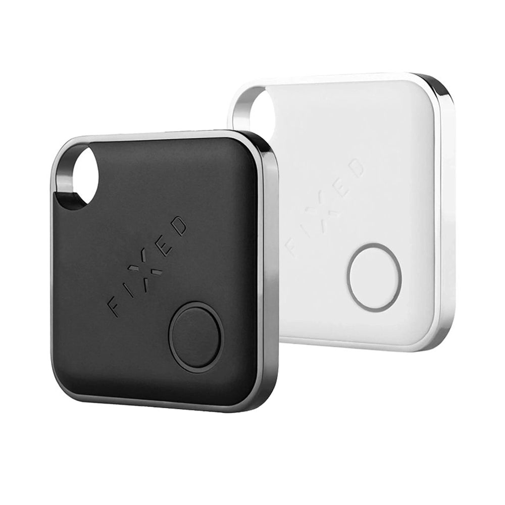 Fixed SmartTag Duo for iOS, Set 2 Stykker, Hvit / Svart