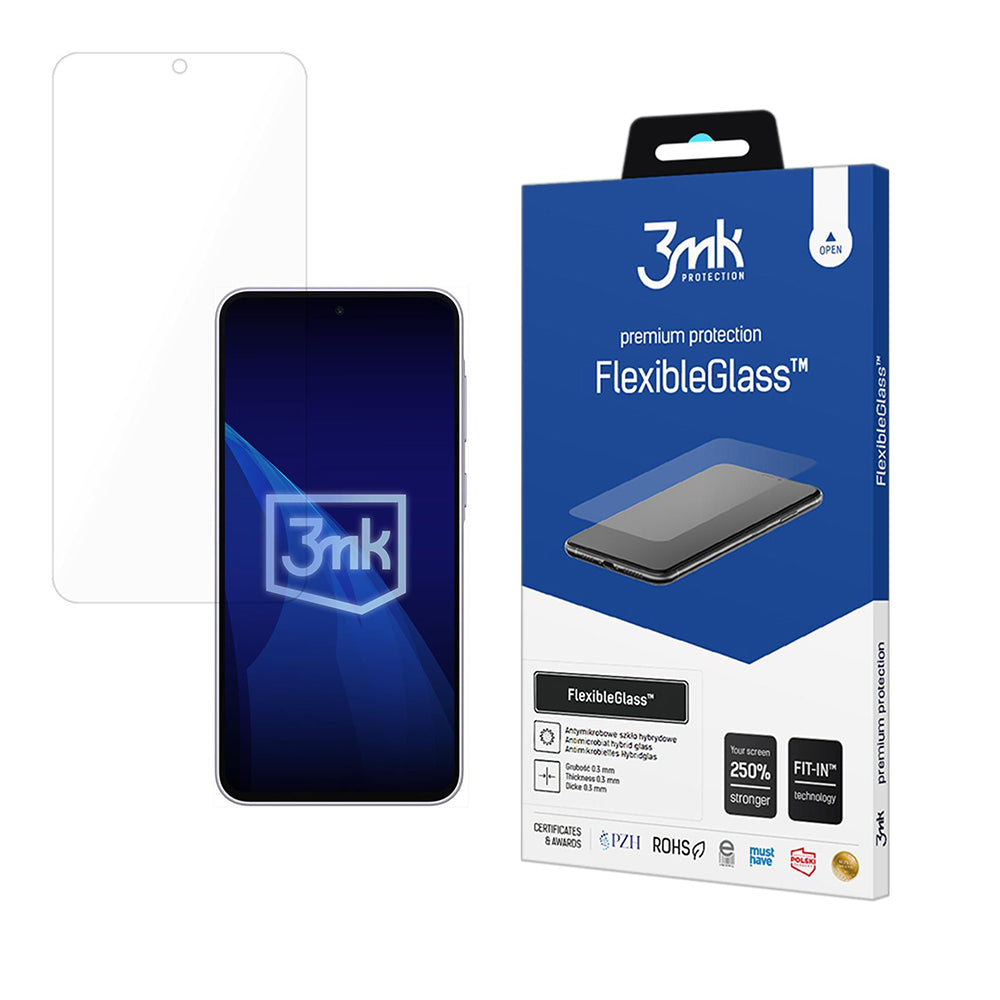 3MK FlexibleGlass skjermbeskyttelse for Samsung Galaxy A37 5G, fleksibelt glass, full lim