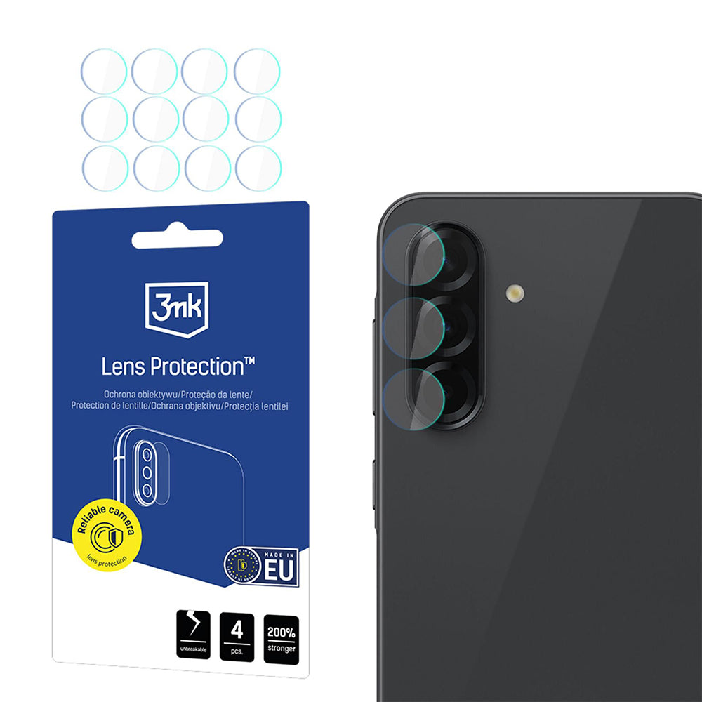 Bakre kameralinsebeskyttelse 3MK Protection for Samsung Galaxy A57 5G / A37 5G, Herdet glass, Sett med 4 stk, Transparent