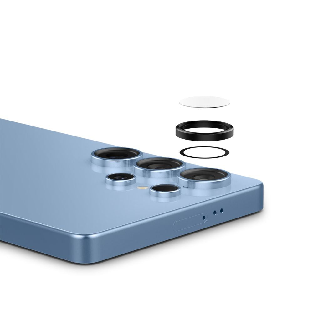 Beskyttelsesfolie for bakre kamera Spigen GlastR EZ FIT Optik Pro HD for Samsung Galaxy S25 Ultra S938, Herdet glass, Sett med 2 stykker, Svart