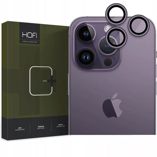 Beskyttelsesfolie for bakre kamera Tech-Protect CamRing Fit+ for Apple iPhone 14 Pro Max / 14 Pro, Herdet glass, Lilla