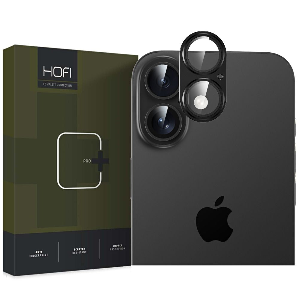 Beskyttelsesfolie for bakre kamera HOFI FullCam for Apple iPhone 16 Plus / 16, Herdet glass, Svart