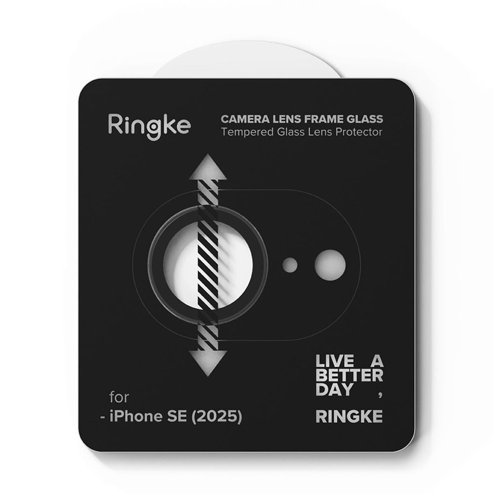 Beskyttelsesfolie Ringke Bakre Kamera for Apple iPhone 17e / 16e, Herdet Glass, Sett med 2 stykker, Svart