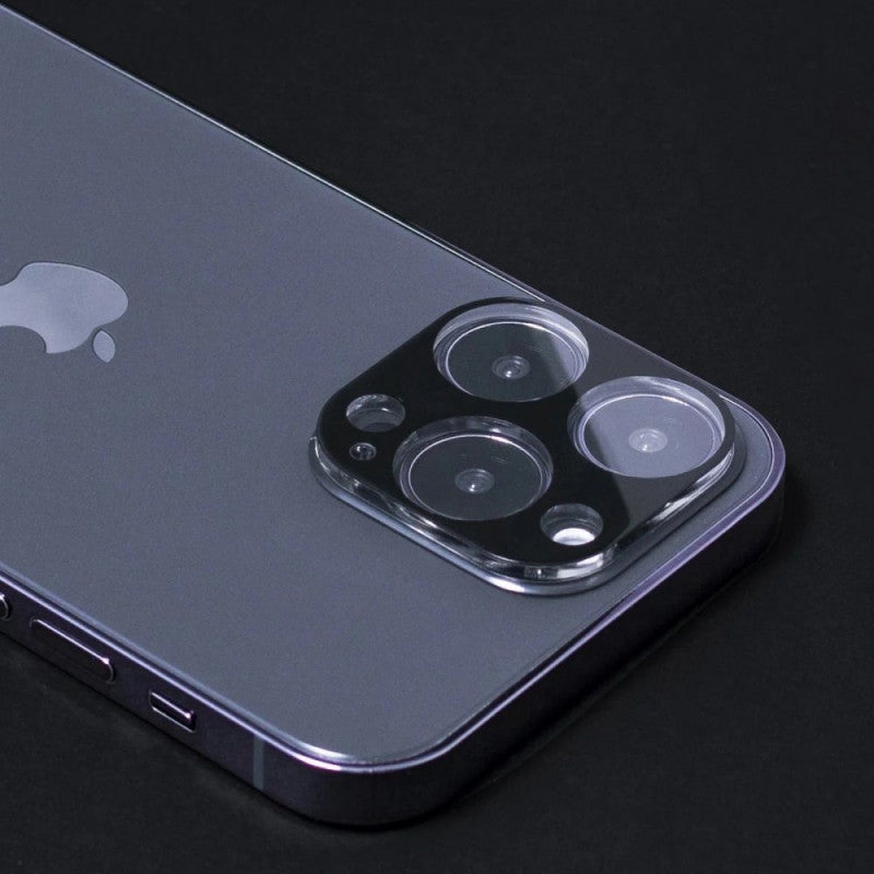 Beskyttelsesfilm for bakre kamera WZK for Apple iPhone 17 Pro, Herdet glass, Sett med 2 stykker, Svart