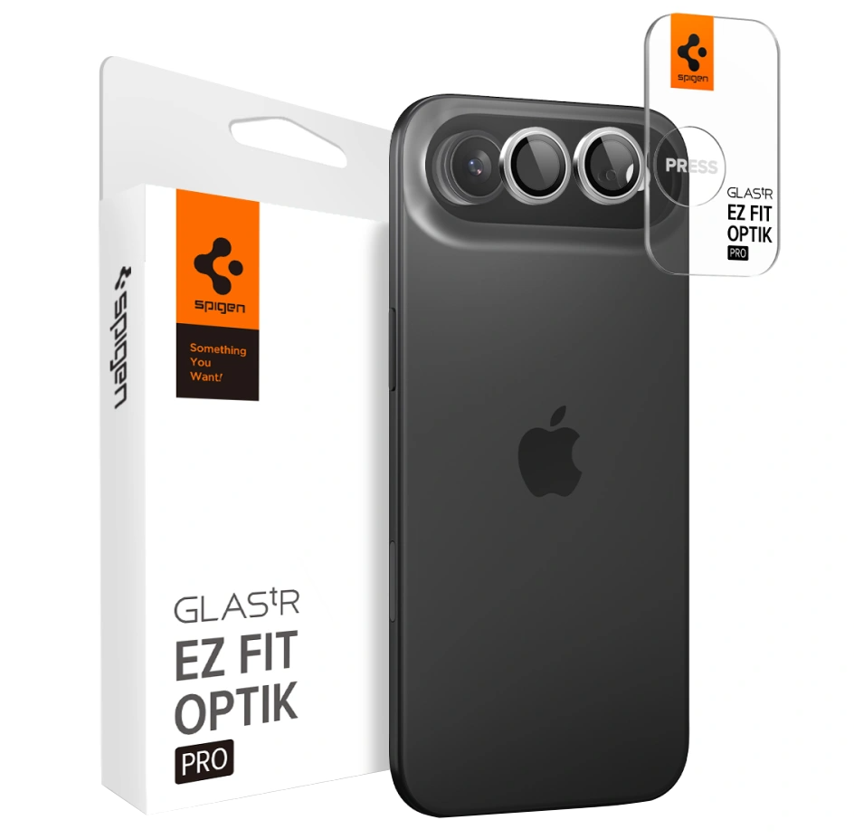 Bakre kamera beskyttelsesfilm Spigen GlastR EZ FIT Optik Pro for Apple iPhone 17 Air, Herdet glass, Sølv AGL10132