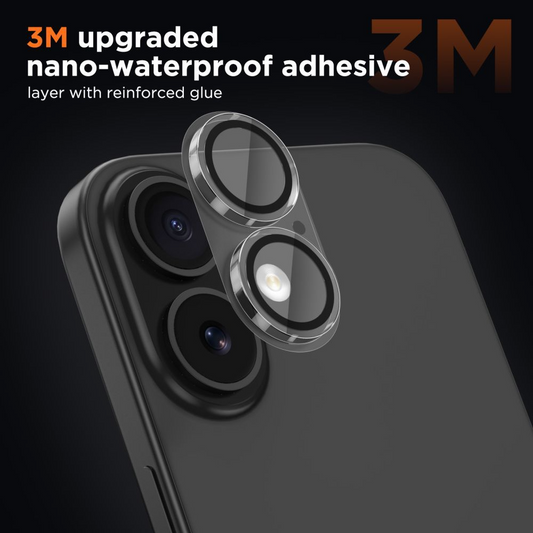 Beskyttelsesfolie for bakre kamera Tech-Protect CamFull Fit+ for Apple iPhone 17, Herdet glass, Matt gjennomsiktig