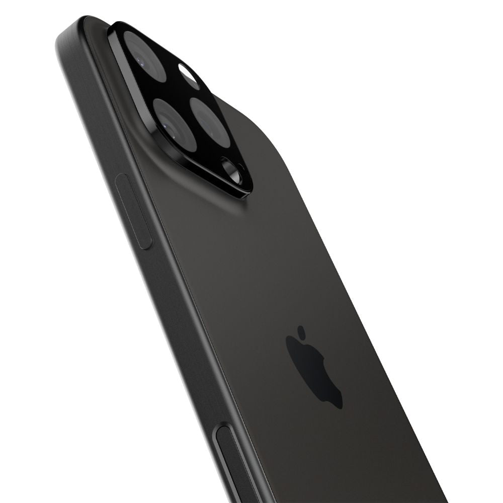 Beskyttelsesfilm for bakre kamera Spigen GlastR Optik for Apple iPhone 16 Pro Max, Herdet glass, Sett med 2 stykker, Svart AGL05273