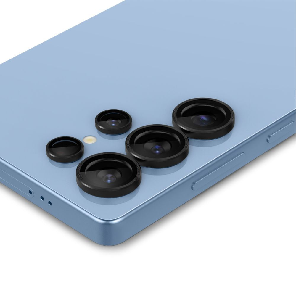 Beskyttelsesfolie for bakre kamera Spigen GlastR EZ FIT Optik Pro HD for Samsung Galaxy S25 Ultra S938, Herdet glass, Sett med 2 stykker, Svart