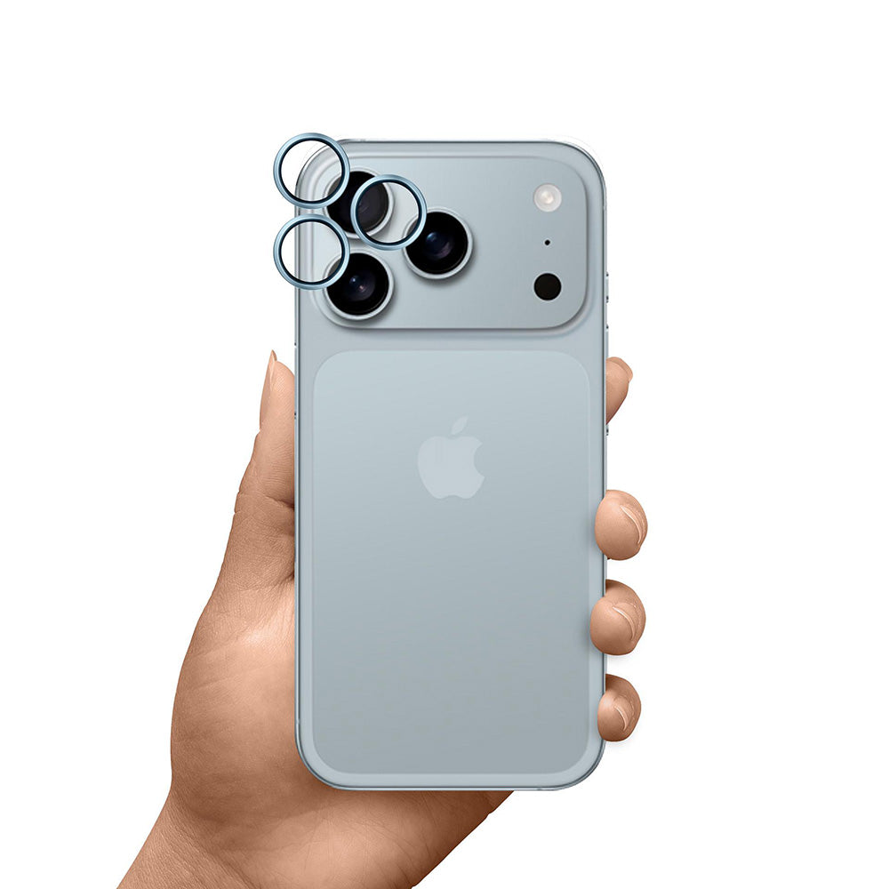Bakre kamera beskyttelsesfilm 3MK Hardy Protection Pro for Apple iPhone 17 Pro Max / 17 Pro, Herdet glass, Blå