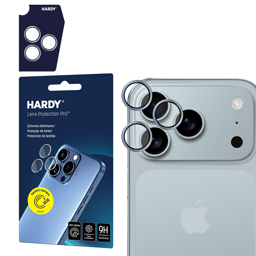 Bakre kamera beskyttelsesfolie 3MK Hardy Protection Pro for Apple iPhone 17 Pro Max / 17 Pro, Herdet glass, Beige