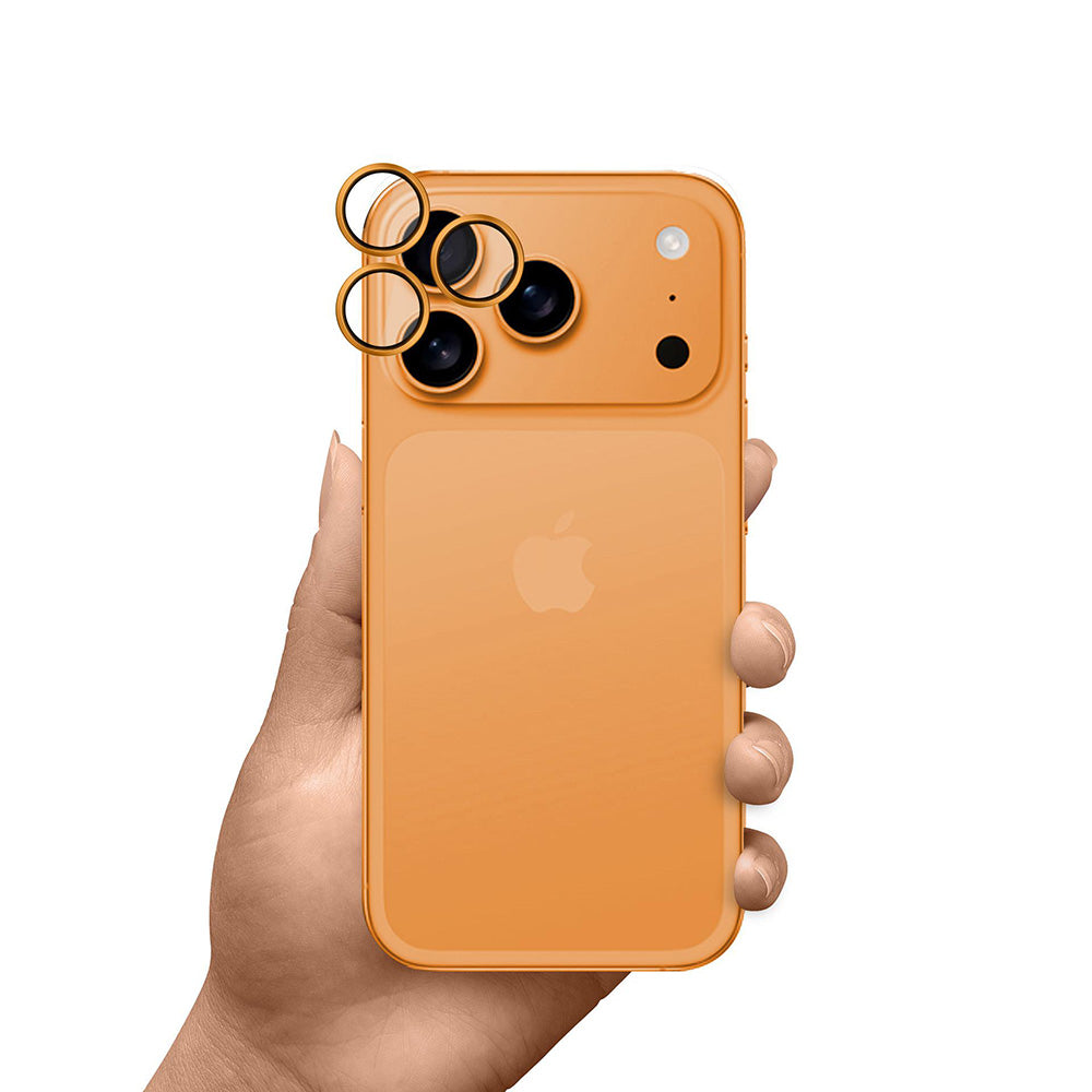 Bakre kamerabeskyttelsesfolie 3MK Hardy Protection Pro for Apple iPhone 17 Pro Max / 17 Pro, Herdet glass, Oransje