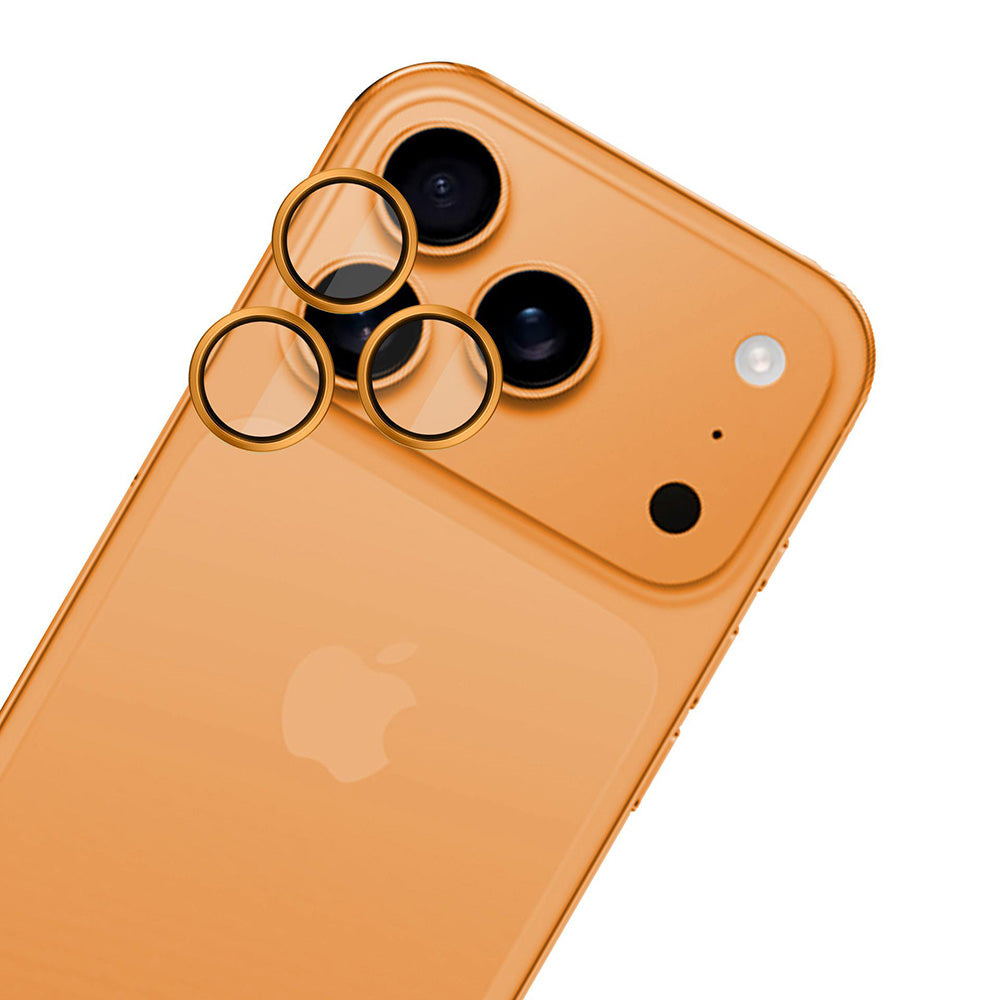 Bakre kamerabeskyttelsesfolie 3MK Hardy Protection Pro for Apple iPhone 17 Pro Max / 17 Pro, Herdet glass, Oransje