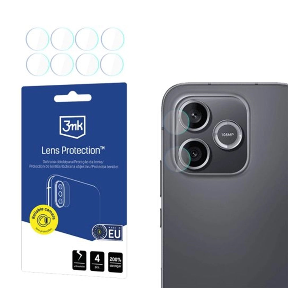 Beskyttelsesfolie for bakre kamera 3MK Protection for Honor 600 Lite, Herdet glass, Sett med 4 stykker, Gjennomsiktig