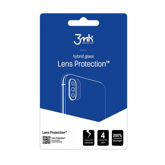 Bakre kameralinsebeskyttelse 3MK Protection for Nothing Phone (4b), Herdet glass, Sett med 4 stk, Transparent