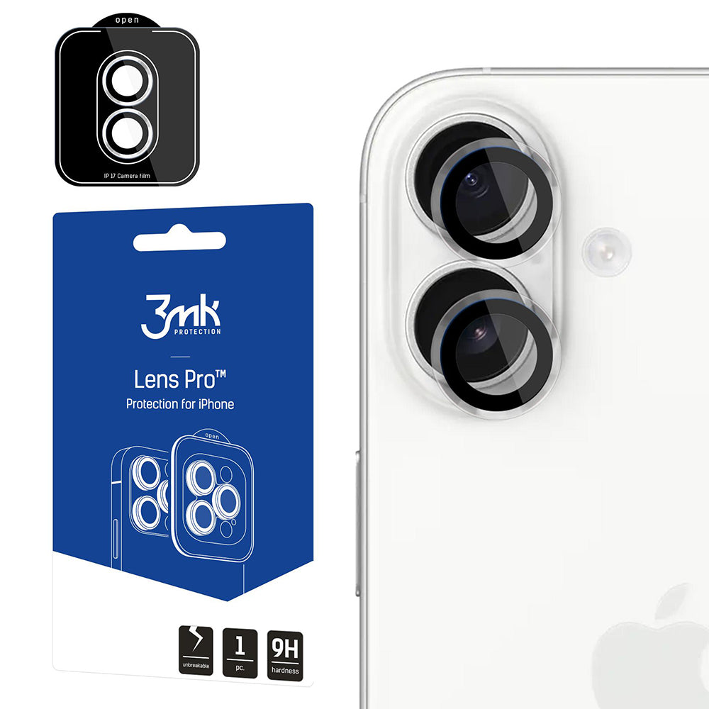 Beskyttelsesfolie for bakre kamera 3MK Protection Pro for Apple iPhone 17, Herdet glass, Gjennomsiktig