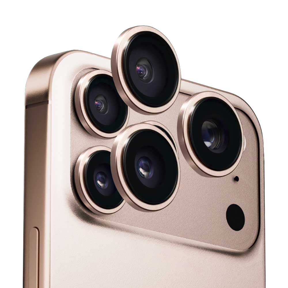 Beskyttelsesfolie Anank AR for bakre kamera til Apple iPhone 17 Pro Max / 17 Pro, Herdet glass, Gull