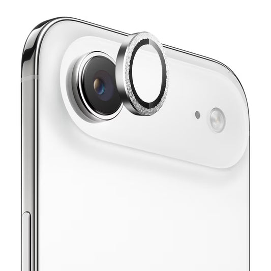 Beskyttelsesfolie for bakre kamera Blueo Glitter Diamond Metal Frame for Apple iPhone 17 Air, Herdet glass, Sølv