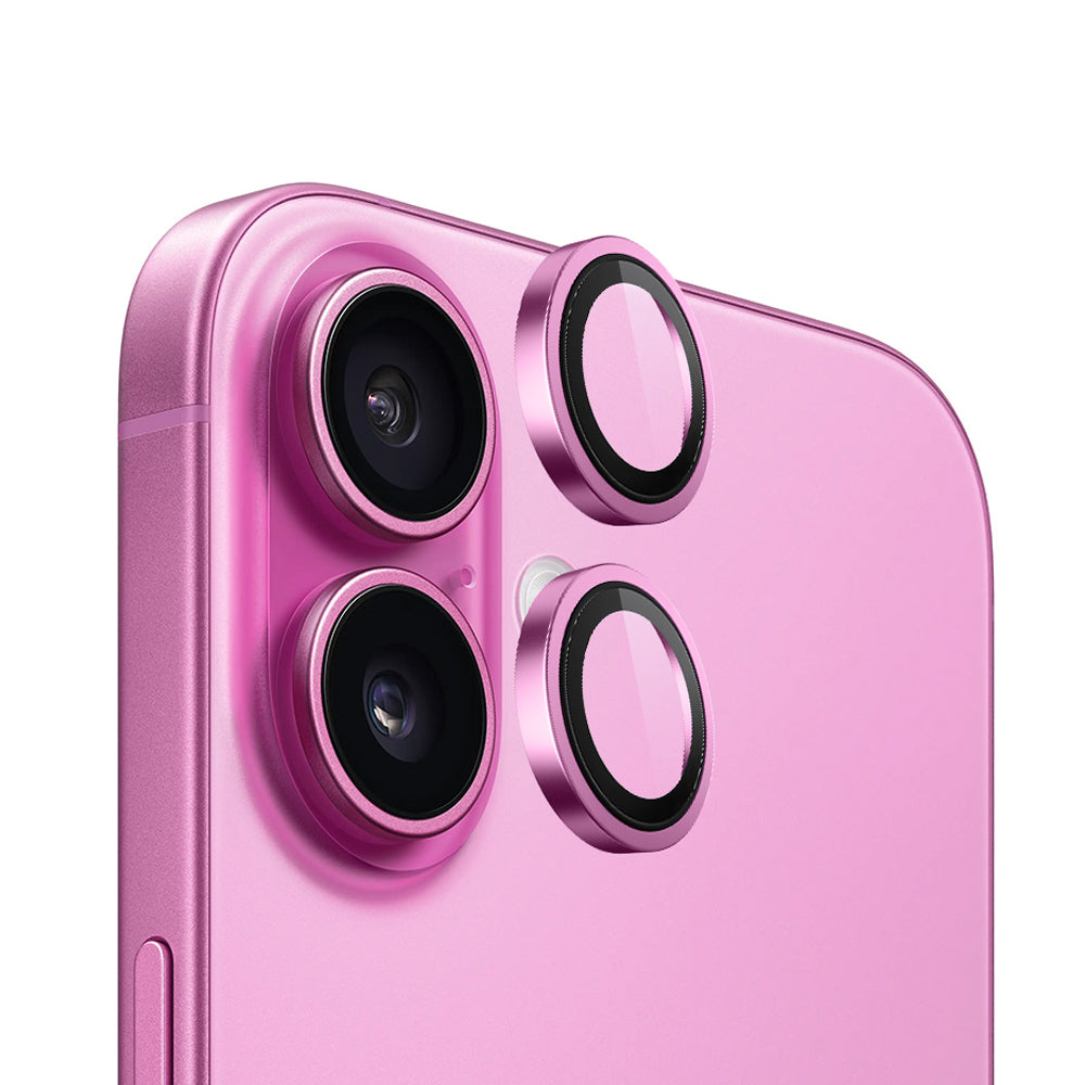 Beskyttelsesfilm for bakre kamera Blueo Metal Frame for Apple iPhone 16 Plus / 16, Herdet glass, Rosa