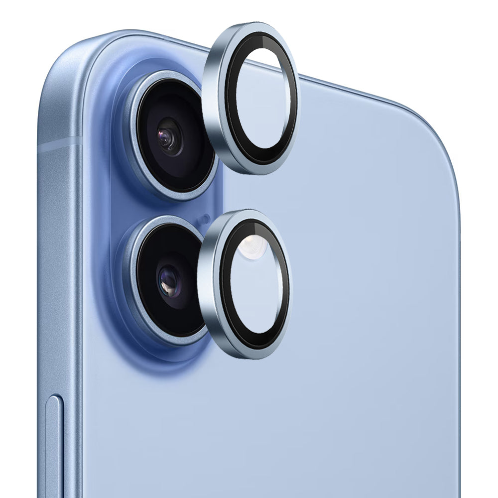 Beskyttelsesfolie for bakre kamera Blueo Metal Frame for Apple iPhone 17, Herdet glass, Blå
