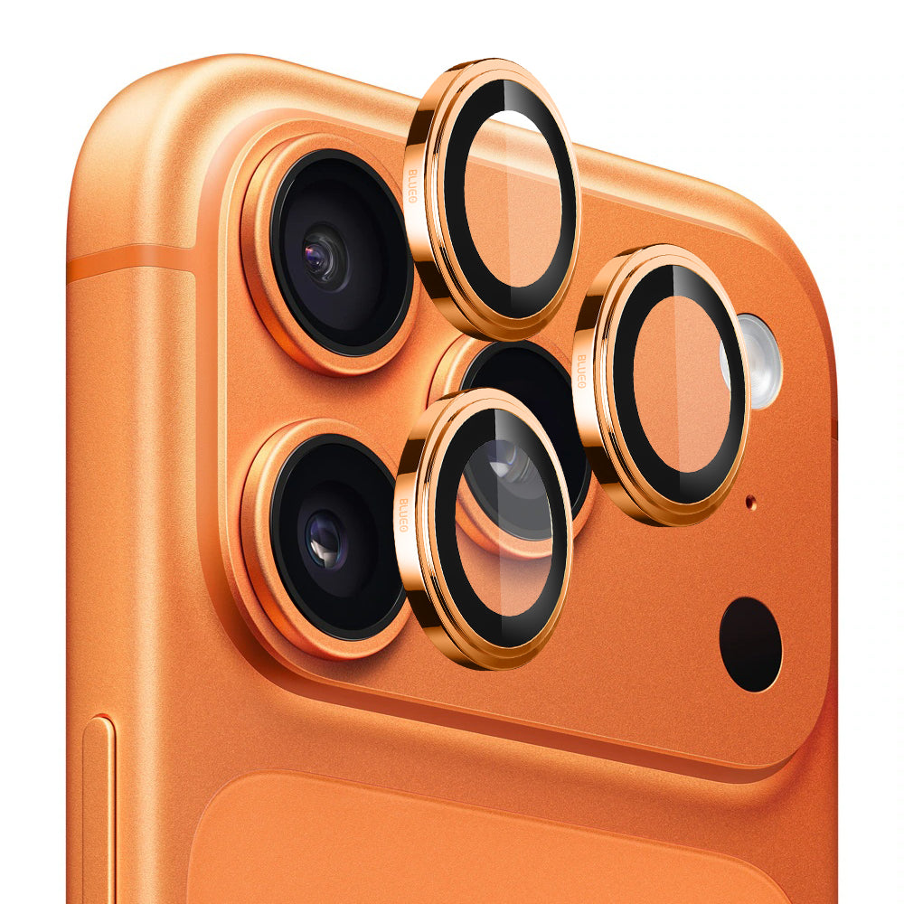 Beskyttelsesfilm for bakre kamera Blueo Sapphire Crystal for Apple iPhone 17 Pro Max / 17 Pro, Herdet glass, Oransje