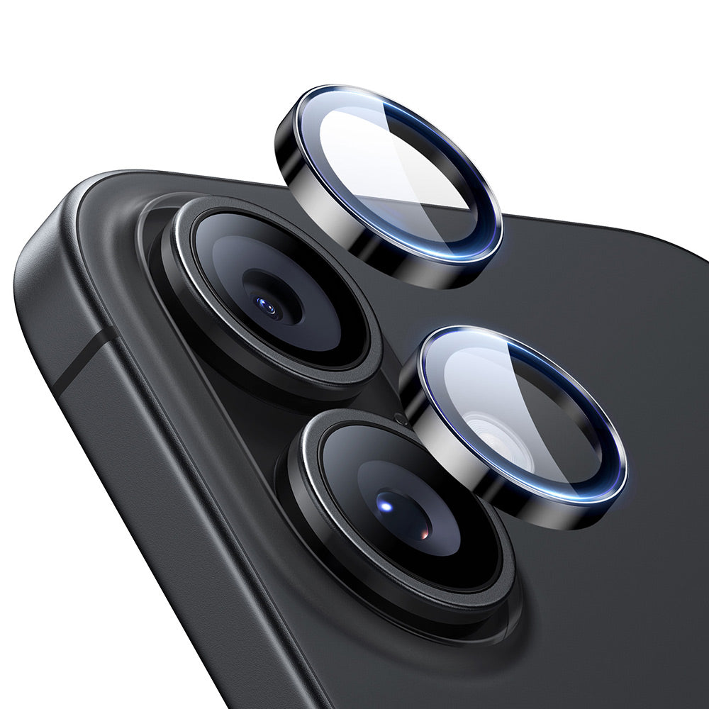 Bakre kamera beskyttelsesfilm ESR Armorite for Apple iPhone 17 / 16 Plus / 16, Herdet glass, Svart
