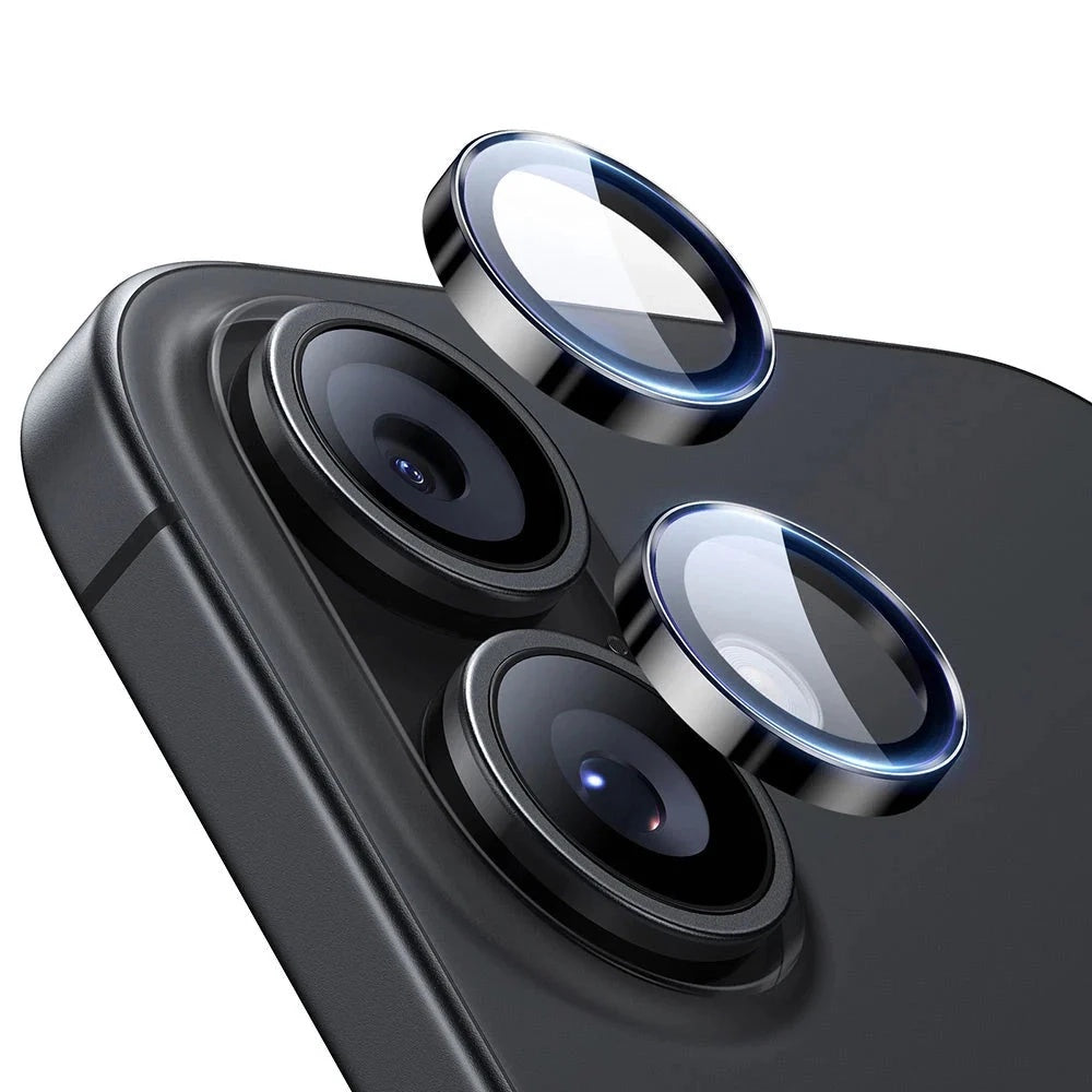 Bakre kamera beskyttelsesfilm ESR Armorite for Apple iPhone 17 / 16 Plus / 16, Herdet glass, Sett med 2 stykker, Svart