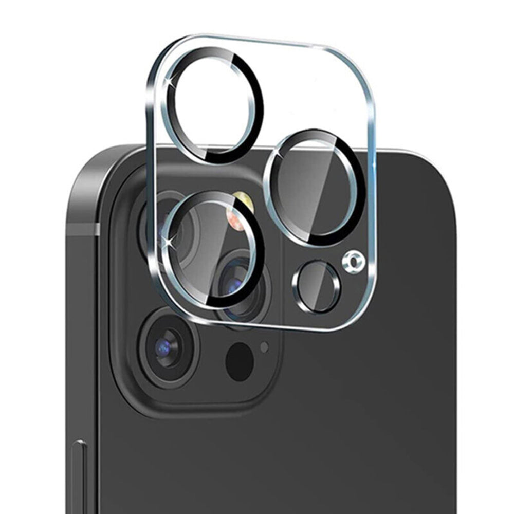 Bakre kameralinsebeskyttelse Lito S+ for Apple iPhone 13 Pro Max / 13 Pro, Herdet glass, Svart