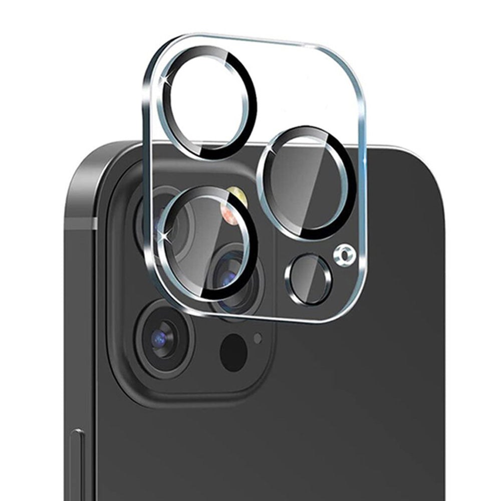 Bakre kameralinsebeskyttelse Lito S+ for Apple iPhone 14 Pro Max / 14 Pro, Herdet glass, Svart