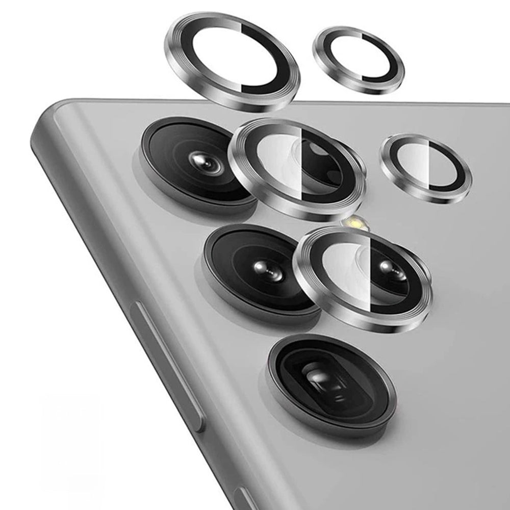 Bakre kameralinsebeskyttelse Lito S+ for Samsung Galaxy S25 Ultra S938, Herdet glass, Sølv