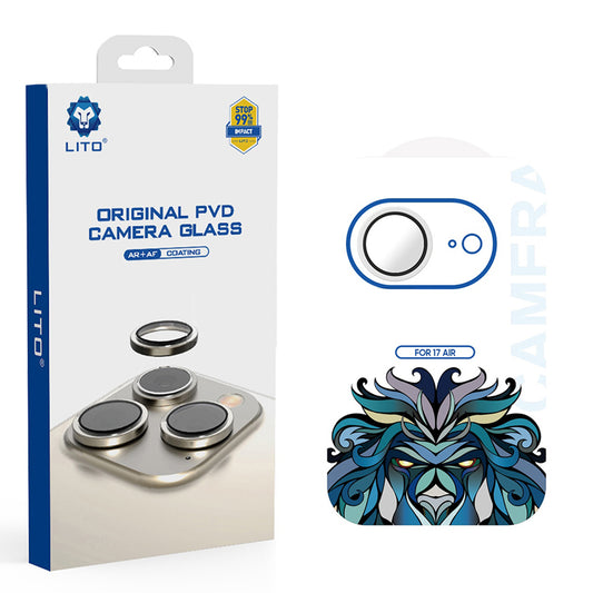 Bakre kamera beskyttelsesfolie Lito Titanium AR for Apple iPhone 17 Air, Herdet glass, Sølv