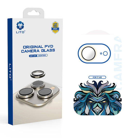 Bakre kamera beskyttelsesfolie Lito Titanium AR for Apple iPhone 17 Air, Herdet glass, Gull