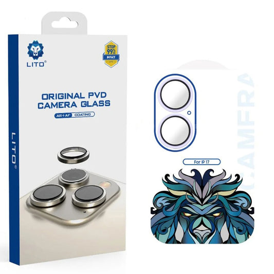 Beskyttelsesfolie Lito Titanium AR for bakre kamera til Apple iPhone 17, Herdet glass, Lilla