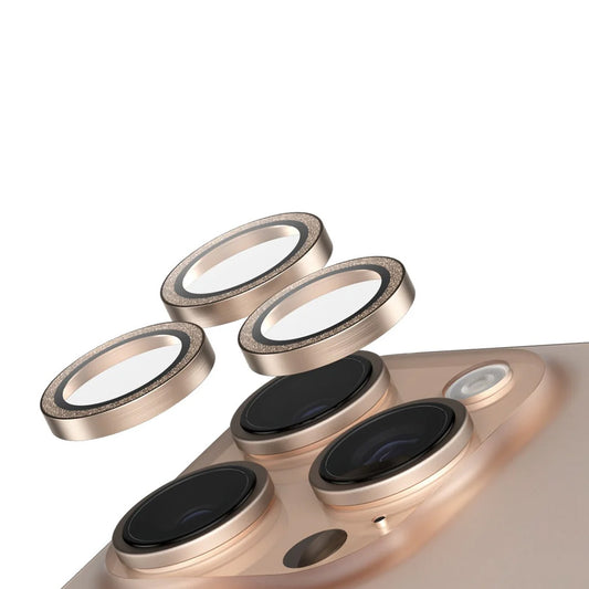Bakre kamera beskyttelsesfilm PanzerGlass Safe. Glitter for Apple iPhone 16 Pro Max / 16 Pro, Herdet glass, Gull
